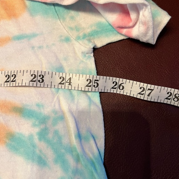 Desert Dreamer Tie-dye Oversized Long Sleeve Shirt with Smiley Face Art size O/S - Picture 8 of 8